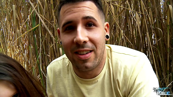 There behind the water in the reeds, a sexy girl is waiting for a hard dick