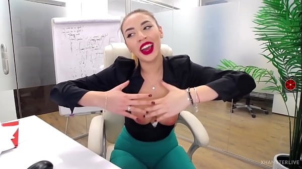 Big Tits Secretary Sneaking Masturbating in the Office