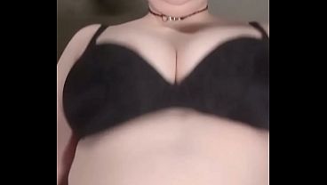 Striptease and dildo ride - bouncing big tits and shaking fat ass dildo cowgirl