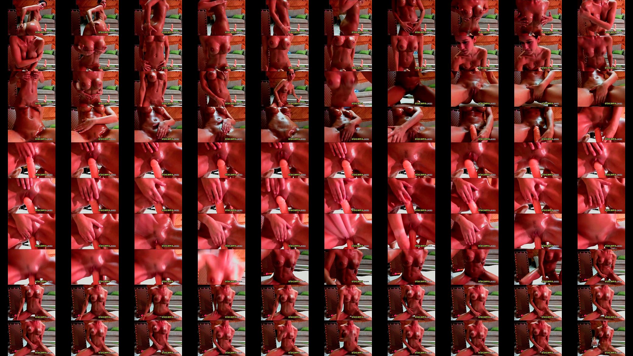 Sexy body-oiled teen ride dildo webcam 预览图