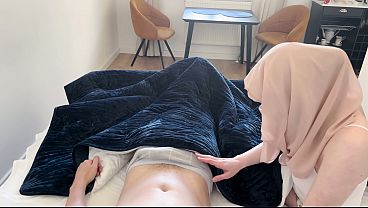 "It's bigger than your father's cock!" Arab stepmom compares stepson's uncut dick with her husbands in a shared hotel room