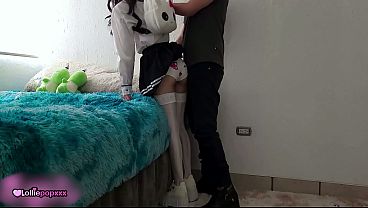 petite girlfriend being spanked on her beautiful ass and cumming inside her to make her mine (The girl is 25 years old)