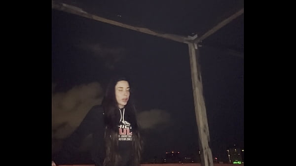 Horny Latina Masturbating On Her Terrace