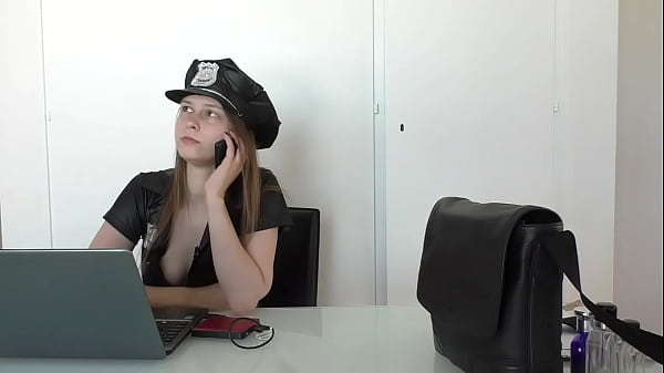 Woman Police Officer Beata Fucked Black Office Cleaner