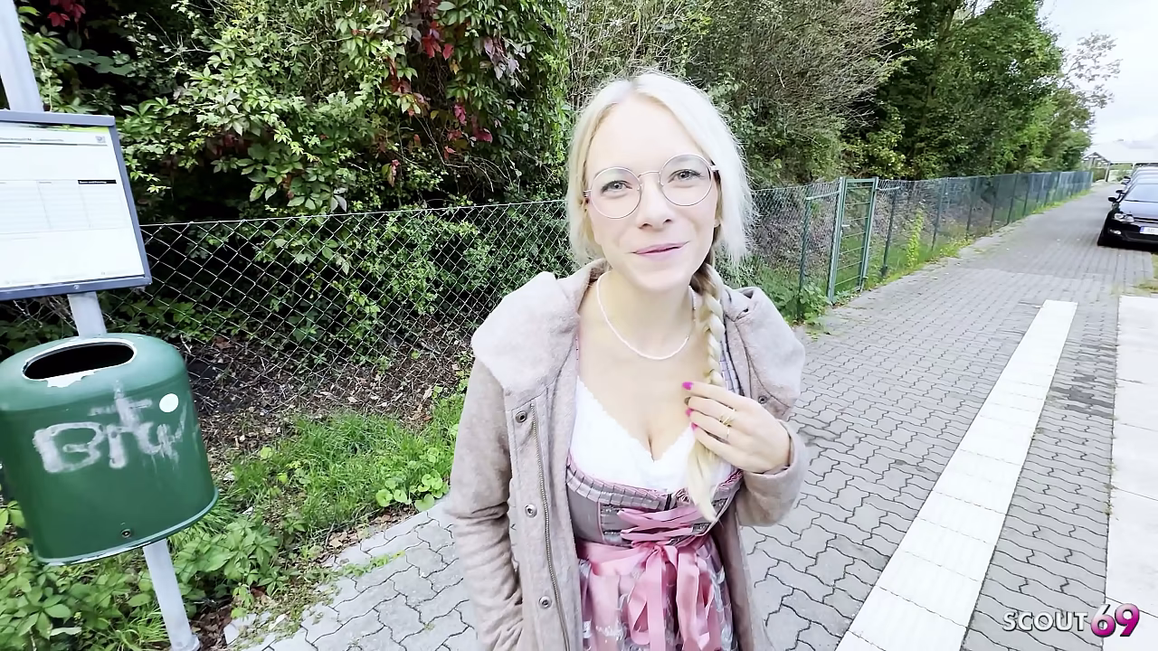 POV Anal Creampie Sex for slim Bavarian blonde Girl after Oktoberfest Pick Up at Bus Stop