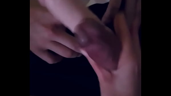 Frottage handjob with strap on