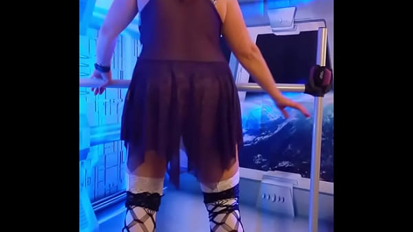 Hotwife Steffi purple chemise pussy dance