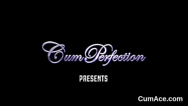 Frisky honey gets cum load on her face swallowing all the charge