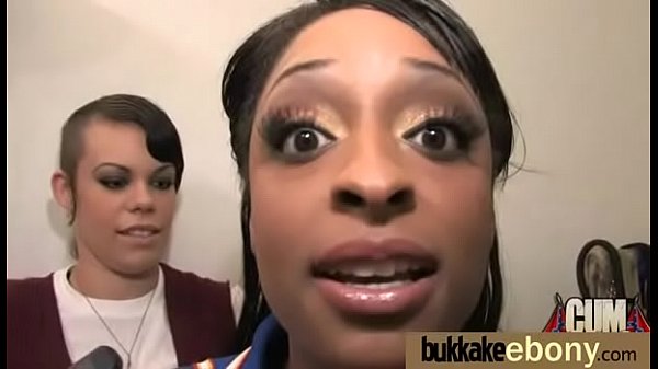 Ebony Gang bang and CUM FEEDING 9