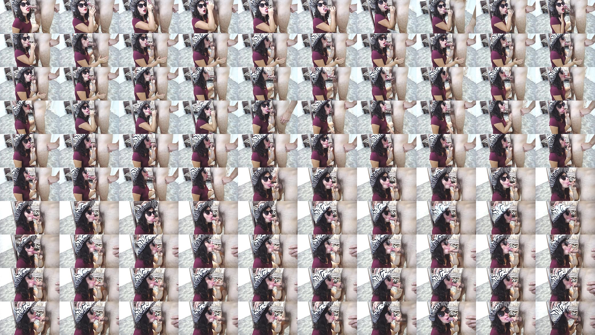 Full Mouth of Cum! Cowgirl Sucks Cock Well! 预览图
