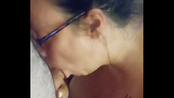 Nerdy MILF in Glasses Sucks Cock and Gets A Facial