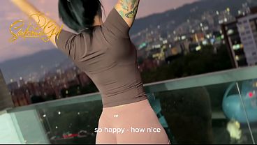 Having sex with my COLOMBIAN WIFE on a balcony in Medellín – MILF, Salome Gil