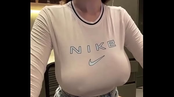 Download Video - Stepmom in short T-shirt shows milky tits