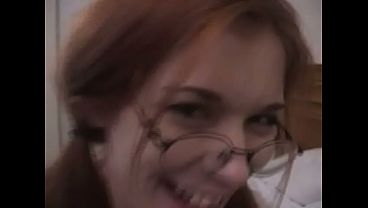 Redhead school girl cocksucker eats cum with a spoon at this porn casting