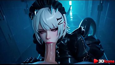 This cosplayer has sex with her "sugar daddy" in an aquarium [AI]