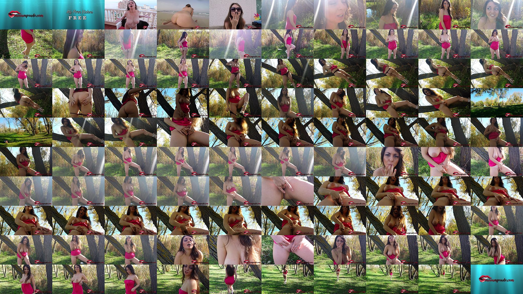 I get horny walking in the park and I masturbate my wet pussy in public 预览图