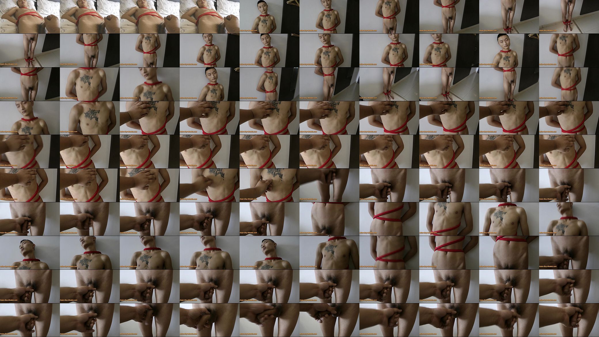 Slim Asian Boy Got Handjob To Cum In Naked Bondage 预览图