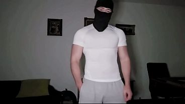Hot gay personal trainer POV – He notices you staring at his bulge and cums in your face.