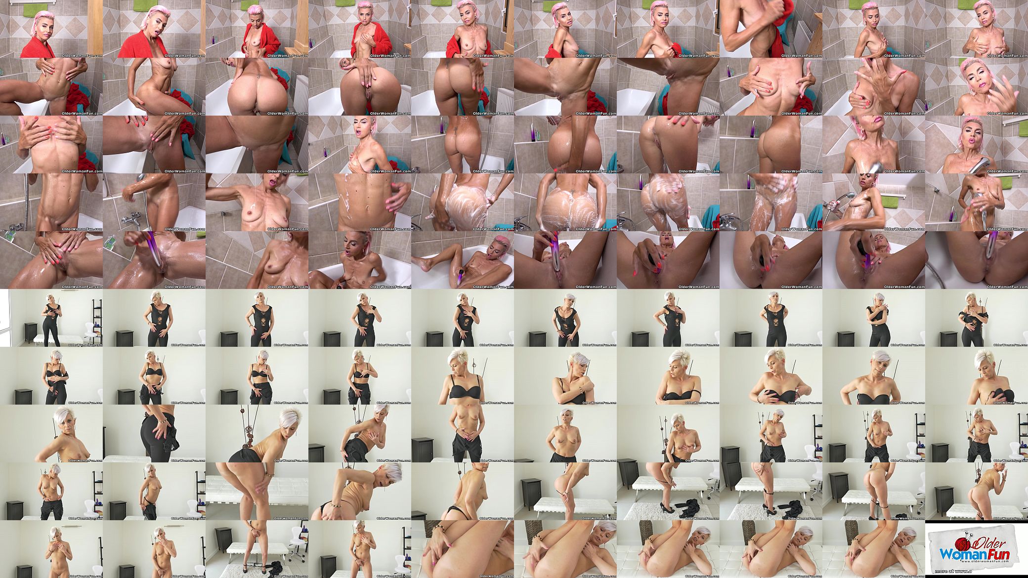 A hot shower sends mature Sunny into a dildo masturbation frenzy 预览图