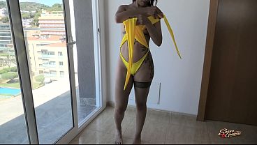 Shana Grimoire x Solougo, Oiled Bikini Massage on the Rooftop, Day 17