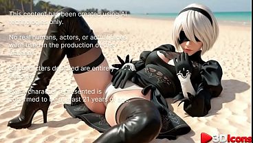 2B getting fucked on the Beach by a Big Black Dick [AI]