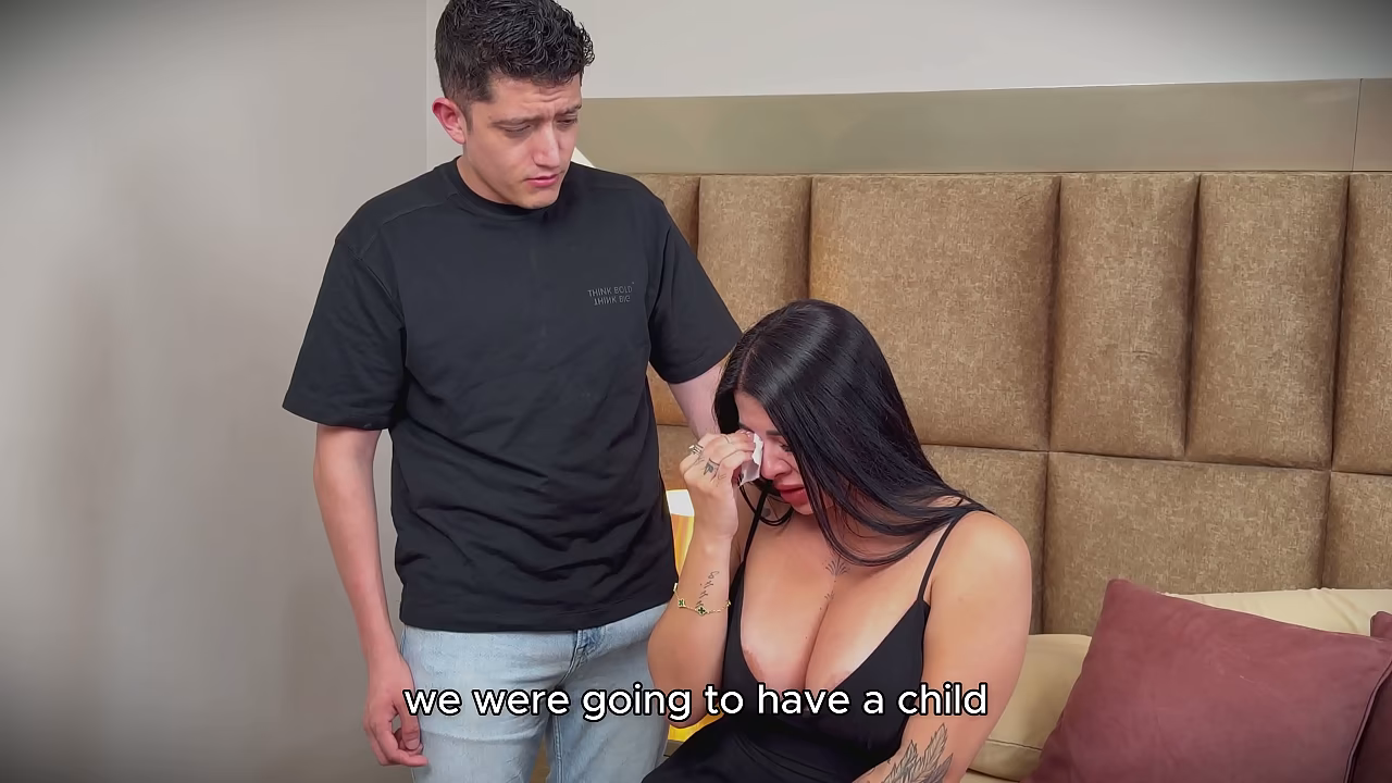 I comfort my stepmom by fucking her tight horned Milf pussy with my big nerdy cock!