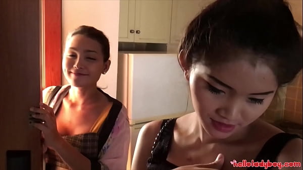 Download Video - HelloLadyBoy Two Hot Asian Babes Share Big White Cock