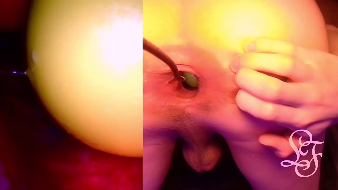Split Screen Look inside Lina'_s Gaping Ass with Eggs