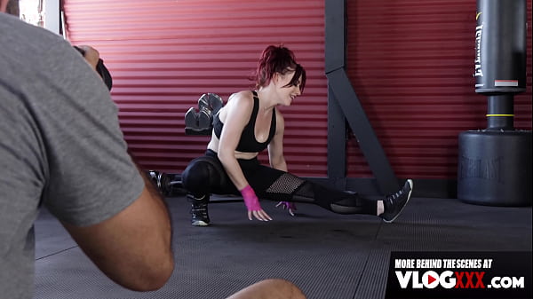 Stunning Redhead Jessica Ryan Pounded At the Gym BTS