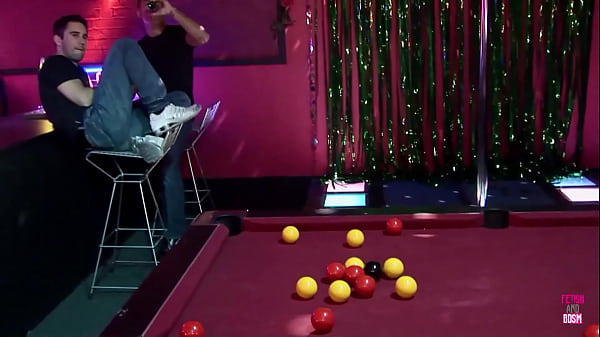 After playing billiard the girls got banged by many guys on the pool table