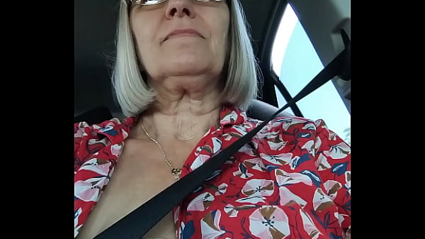 Riding down the road with my tits out