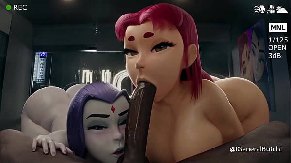 Raven and Starfire working together