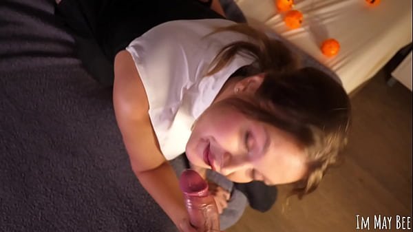Sexy nun sucking my dick and swallowing cum.