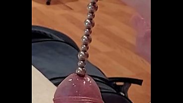 Download Video - Metal beads cock sounding