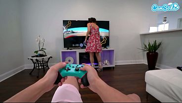 My Teen Stepsister Distracts me With Her Big Natural Tits So I Let Her Ride My BWC - POV