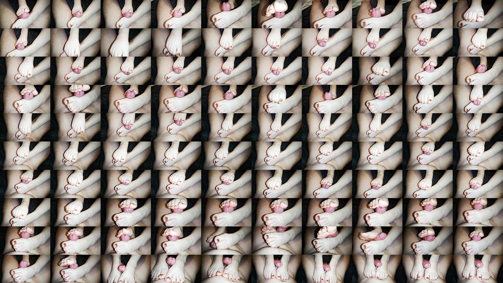 Gold toes footjob cumshot 预览图