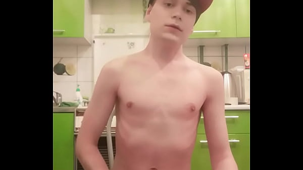 Skinny teen twink femboy rides a dildo, moans, ...