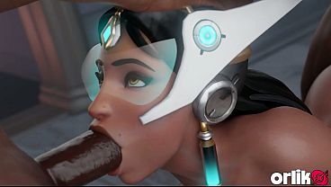 Symmetra 3D Overwatch - Anal Group Fuck & 5 BBC Blowjob | Animated Interracial Gangbang