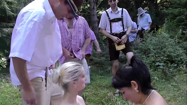 outdoor fist fucking lederhosen group orgy