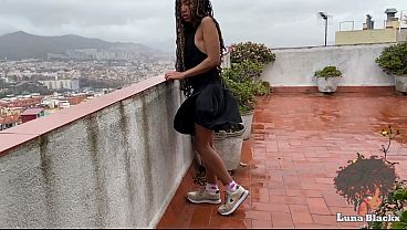 I Go Up To The Rooftop With My Neighbor And We End Up Having Sex - Luna Blackx x Victor Bloom