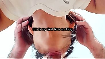 this 18 yo girl will always remember her first deepthroat