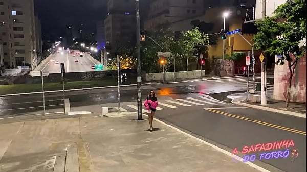 Naughty Girl TS fucked at public at Brazil streets | Bareback | Dogging | public sex