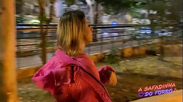 Naughty Girl TS fucked at public at Brazil streets | Bareback | Dogging | public sex