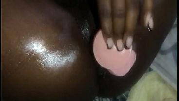 Darkfantasy Horny ebony big ass queen goes wild on her dildo, pounding that creamy pussy until she cums hard and squirts like a goddess. Non-stop creaming and gushing — pure solo slut perfection