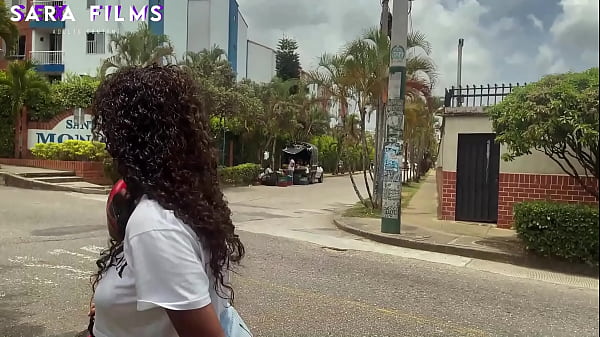 Brunette motorcycle taxi driver sucking and fucking in the first service of UberSex Colombia by Sara Films