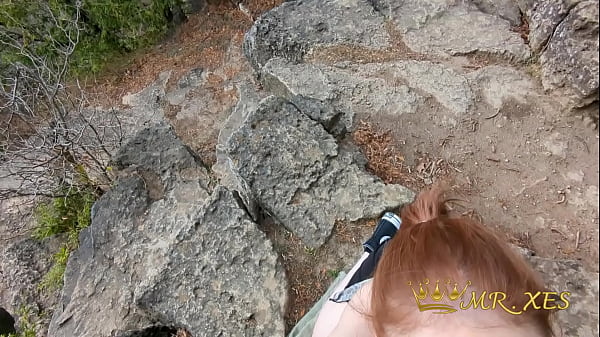 Freeuse Redhead caught public deepthroat and outdoor fuck