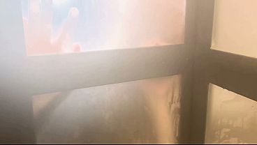 Naughty wife fucks another man while her cuckold husband masturbates in the bathroom - Redhead Bella makes a man with a medium-sized penis run naked through the building to escape her angry cuckold husband.