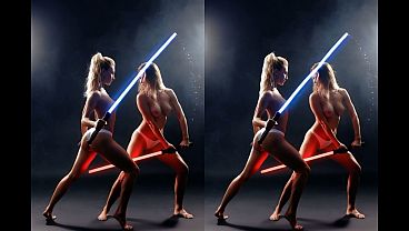 AI 3D light saber fight
