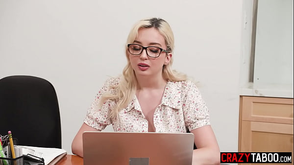 Performance review and rough gangbang with petite blonde teen Lexi Lore