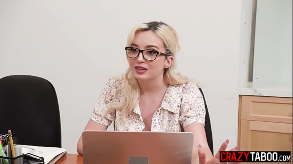 Performance review and rough gangbang with petite blonde teen Lexi Lore